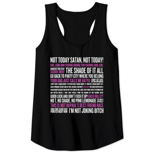 Rupaul's Drag Race Quotes (white text) - Rupauls Drag Race - Tank Tops