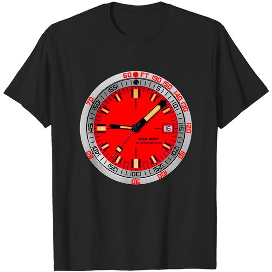 Discover SUB 300T Professional Automatic Red - a Vintage Automatic Diver Watch - Watch - T-Shirt