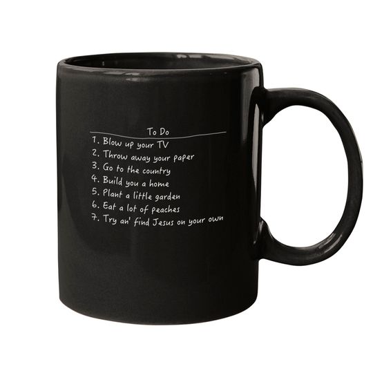 Spanish Pipedream Checklist (Dark Backgrounds) - John Prine - Mugs