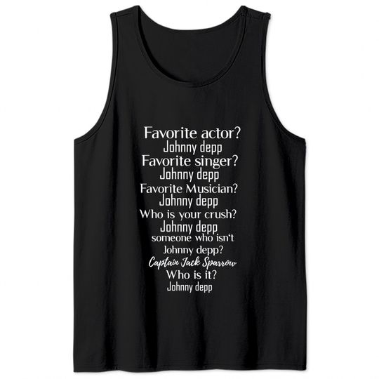 Favorite actor? Johnny depp  Active Tank Tops