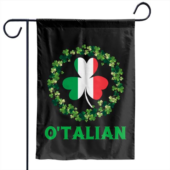 O'talian Italian Irish Saint Patricks Day Shamrock Garden Flags