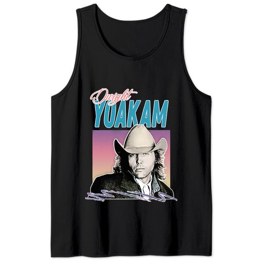 Dwight Yoakam / 80s Styled Retro Design - Dwight Yoakam - Tank Tops