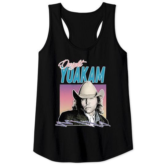 Dwight Yoakam / 80s Styled Retro Design - Dwight Yoakam - Tank Tops