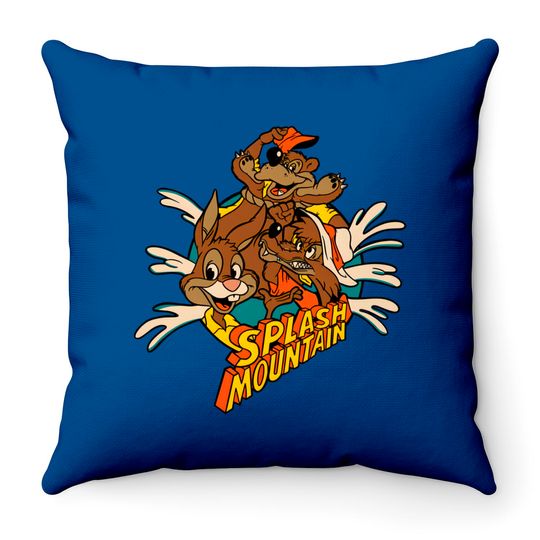 Splash Mountain Retro Style - Splash Mountain Disney - Throw Pillows