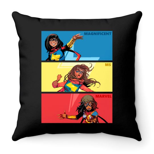 Magnificent Ms Marvel - Ms Marvel - Throw Pillows