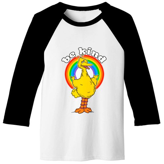 Sesame Street Big Bird Be Kind Baseball Tees