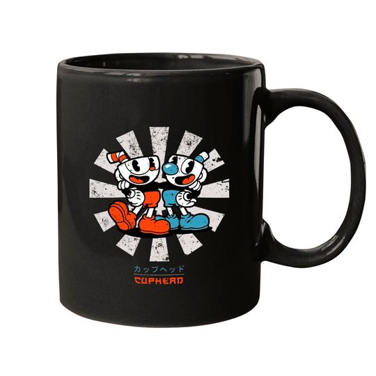 Cuphead Retro Japanese - Cuphead - Mugs