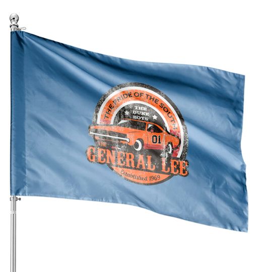 The General Lee, distressed - Dukes Of Hazzard - House Flags