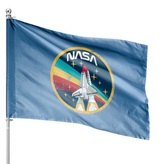 NASA Vintage Logo House Flags, NASA House Flags, Space House Flags