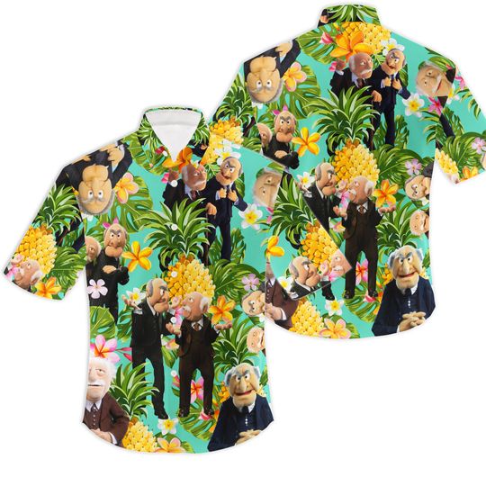 The M uppet Statler And Waldorf Pineapple Tropical Hawaiian Shirt