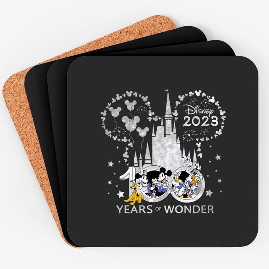 Disney 100 Years Of Wonder Coasters, Mickey And Friends Coasters, Disney Trip Coasters