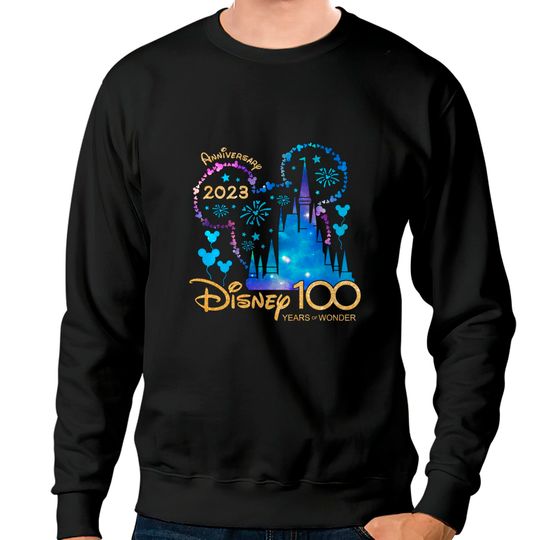 Disney 100th Anniversary Sweatshirts, Disney 100 Year of Wonder Anniversary Sweatshirts