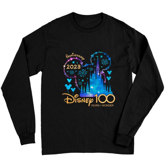 Disney 100th Anniversary Long Sleeves, Disney 100 Year of Wonder Anniversary Long Sleeves