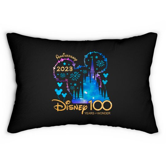 Disney 100th Anniversary Lumbar Pillows, Disney 100 Year of Wonder Anniversary Lumbar Pillows