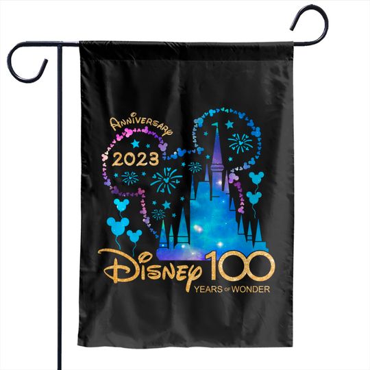 Disney 100th Anniversary Garden Flags, Disney 100 Year of Wonder Anniversary Garden Flags