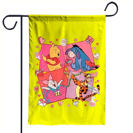 Disney Valentine Characters Garden Flags