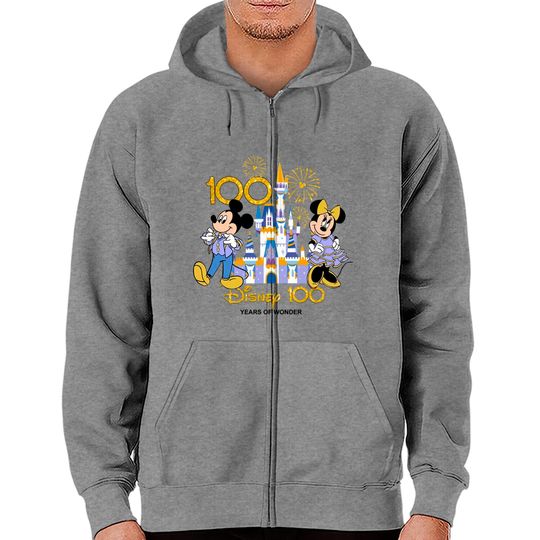 Discover Disney 100th Anniversary Zip Hoodies, Mickey Minnie 100th Zip Hoodies