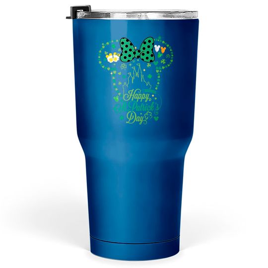 Happy St Patricks Day Disney Tumblers 30 oz, Patricks Mouse Ears Castle Tumblers 30 oz, Disney St Patty's Day