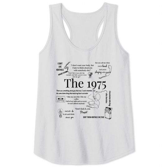 The 1975 Mixed Lyric Tank Tops The 1975 Lyrics Hoodie, The 1975 Fan Merch Tank Tops