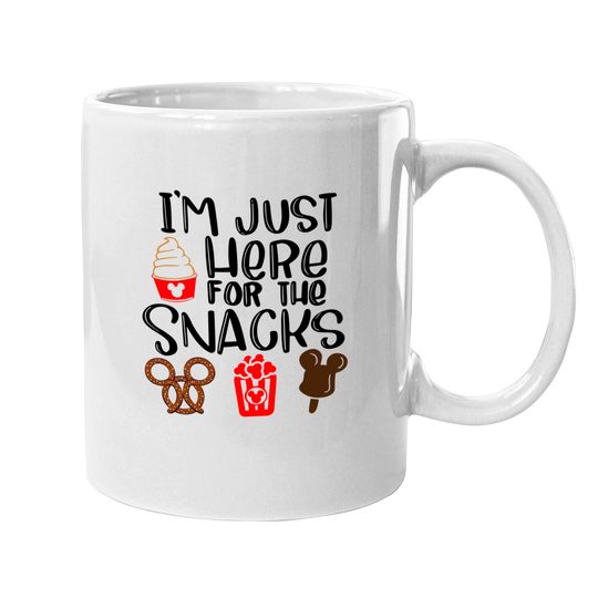 Discover I'm just here for  the snacks, Disney Snacks Mugs