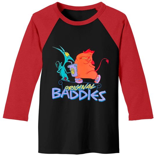 Funny Pain and Panic Baddies Baseball Tees / Disney Hercules Villains