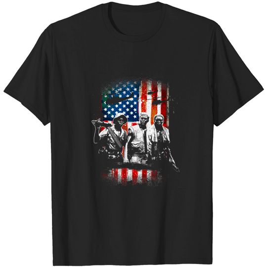 Vietnam Veterans 3 Soldiers Triblend  T Shirt T-Shirts