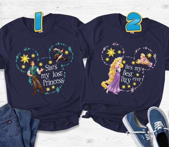 Tangled Couple Shirt, My Lost Princess, Rapunzel and Flynn, My Best Day Ever, Flynn Rider Shirt, Disney Couple Shirt