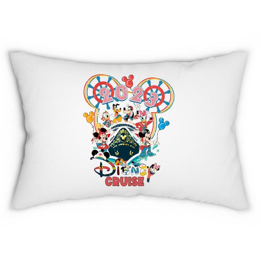 Disney Cruise 2023 Lumbar Pillows, Disney Pirate Lumbar Pillows, Disney Family Cruise Lumbar Pillows