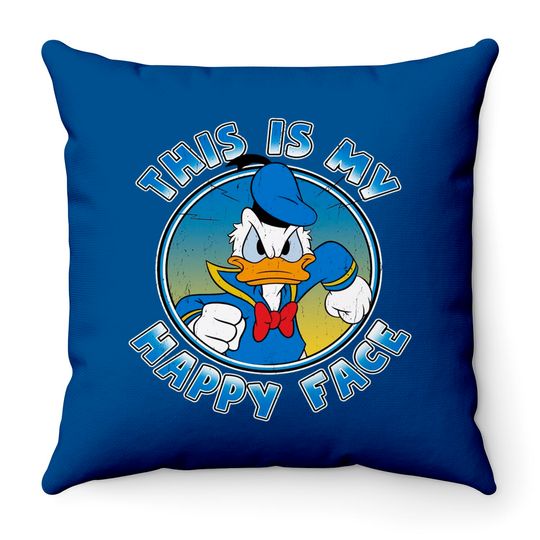 Disney Donald Duck DuckTales This Is My Happy Face Throw Pillows