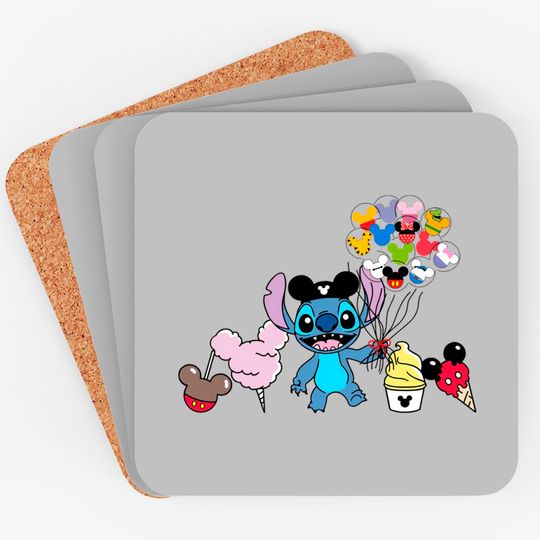 Disney Coasters, Stitch Snake Coasters, Stitch Coasters, Disney Snack Coasters, Disneyworld Coasters