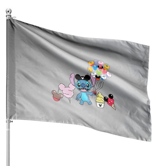 Disney House Flags, Stitch Snake House Flags, Stitch House Flags, Disney Snack House Flags, Disneyworld House Flags