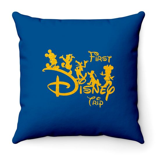 First Disney Trip Throw Pillows, Disney Trip 2023 Throw Pillows, Disneyworld Throw Pillows