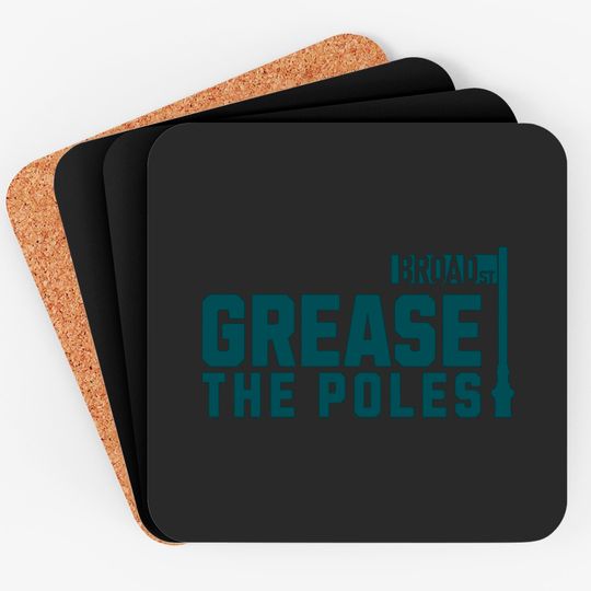 Grease The Poles Philadelphia Football Fan Coasters Champion 2023 Football Coasters
