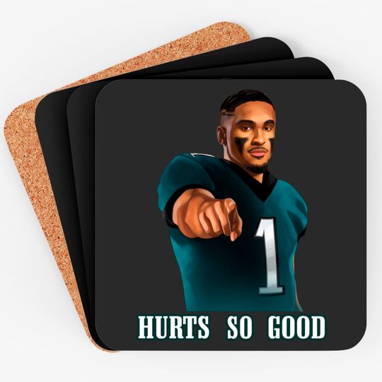 Jalen Hurt Hurts So Good Philadelphia Football Sports Fan Coasters