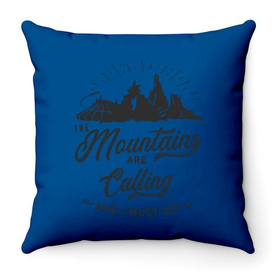 Mountains Are Calling Throw Pillows, Disney Splash Mountain, Disney Mountain Throw Pillows