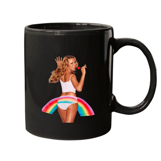 Mariah Carey Mugs, Vintage Mariah Carey Rainbow Mugs