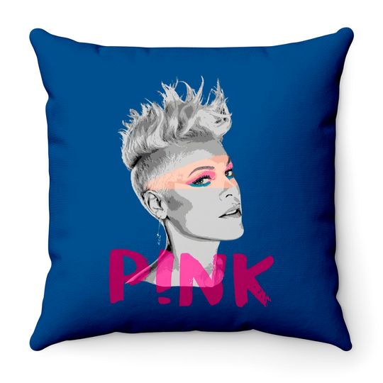 Pink-Singer Throw Pillows, P!NK Throw Pillows