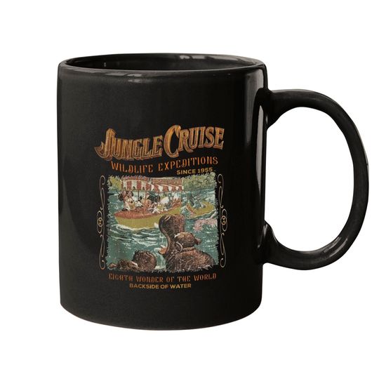 Vintage Disney Jungle Cruise Ride Mugs, WDW Disney Vacation, Magic kingdom Mugs