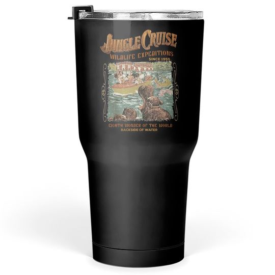 Vintage Disney Jungle Cruise Ride Tumblers 30 oz, WDW Disney Vacation, Magic kingdom Tumblers 30 oz