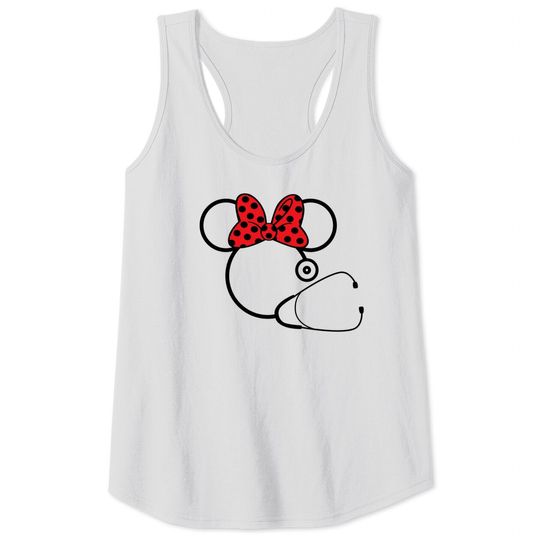 Minnie Nurse Tank Tops, Disney Nurse Tank Tops, Minnie Mouse Stethoscope Tank Tops