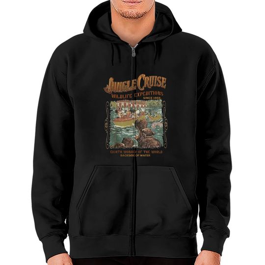 Vintage Disney Jungle Cruise Ride Zip Hoodies, WDW Disney Vacation, Magic kingdom Zip Hoodies