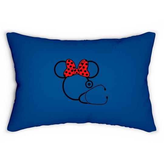 Minnie Nurse Lumbar Pillows, Disney Nurse Lumbar Pillows, Minnie Mouse Stethoscope Lumbar Pillows
