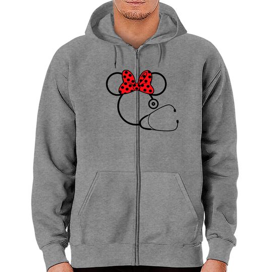 Minnie Nurse Zip Hoodies, Disney Nurse Zip Hoodies, Minnie Mouse Stethoscope Zip Hoodies