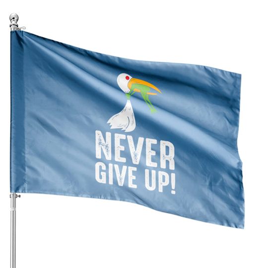 Don't Give Up Stork and Frog - Fighting Animal House Flags