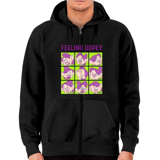Disney Snow White And The Seven Dwarfs Feeling Dopey Box Up Zip Hoodies, Dopey Dwarf, Disney Characters Zip Hoodies