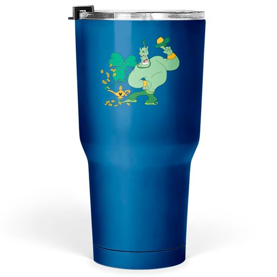 Genie Aladdin with Shamrock Tumblers 30 oz, Disney St Patrick's Day Tumblers 30 oz