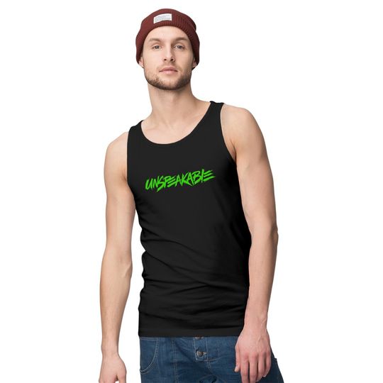 Kids Unspeakable Tank Tops Black with Green Logo