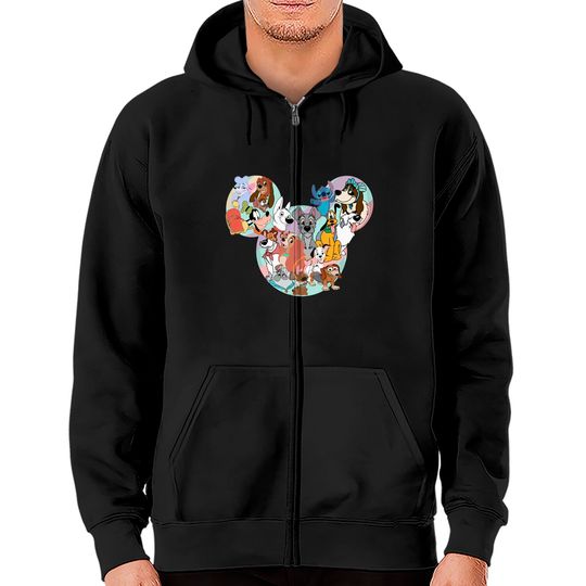 Disney Dogs Zip Hoodies| Disney Zip Hoodies|  Magic Kingdom Zip Hoodies