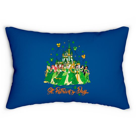 Disney Princess Happy St. Patrick's Day Lumbar Pillows, Disney Balloons Shamrock Matching