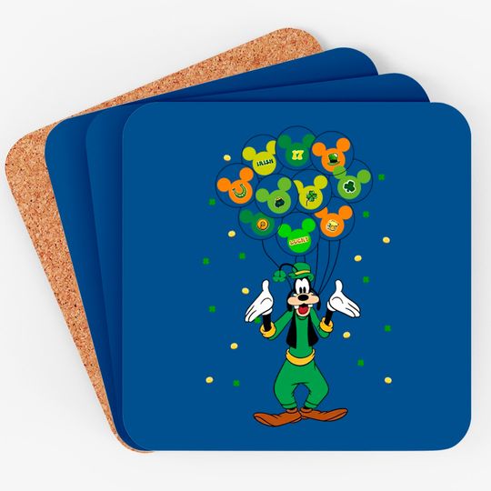 Goofy Patrick's Day Coasters, Disney Goofy Lucky Coasters